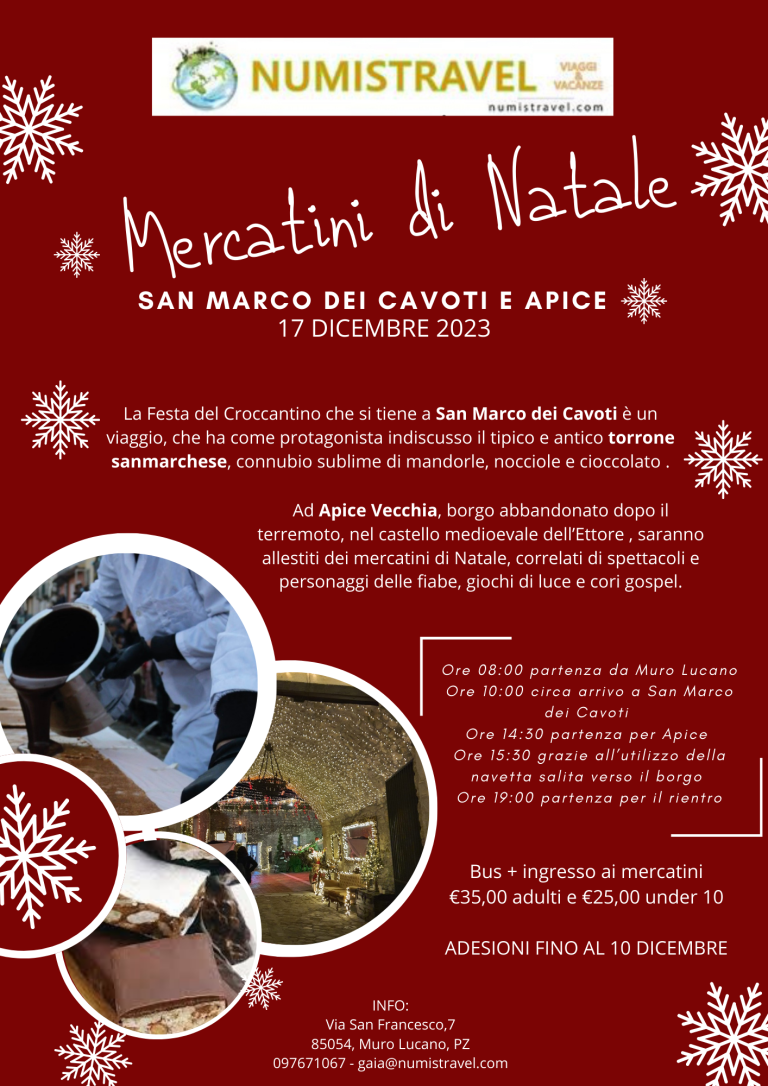 Mercatini di Natale a San Marco dei Cavoti e Apice